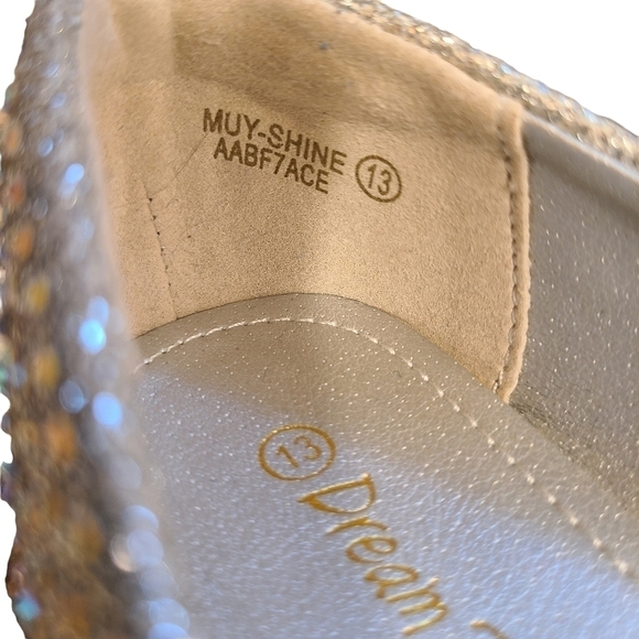 Dream Pairs Rhinestone Ballet Flats, Perfect for the Holidays, Size 13 Kids - Picture 8 of 10